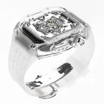 Load image into Gallery viewer, Apple Watch Case - White Crystal Design case with 316 metal buttonsl