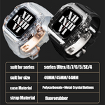 Load image into Gallery viewer, Apple Watch Case - White Crystal Design case with 316 metal buttonsl