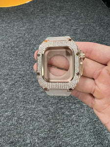 Apple Watch Case Rose Gold Titanium diamonds