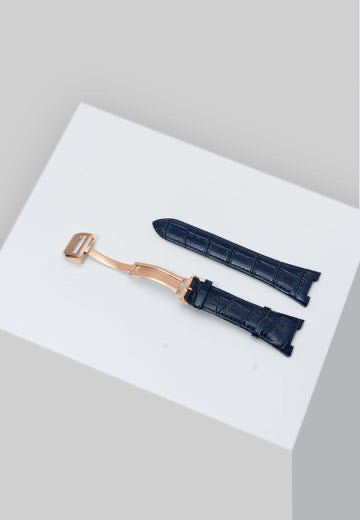 Apple Watch Case -18K Rose Gold Leather strap