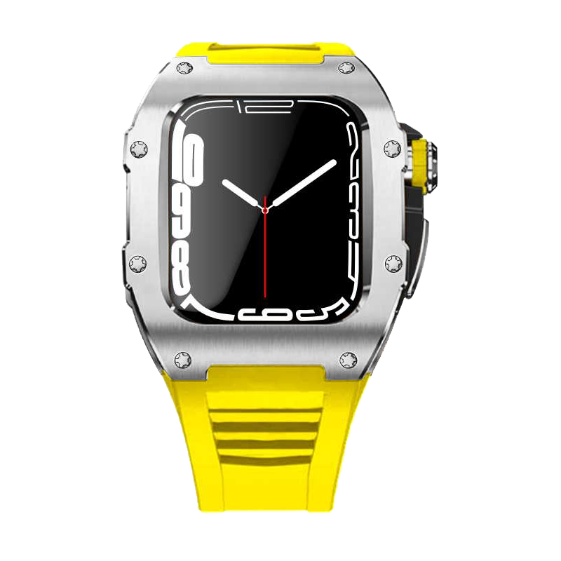Apple Watch Case star screw Titanium Yellow strap