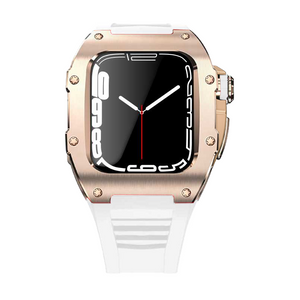 Apple Watch Case star screw Titanium white strap