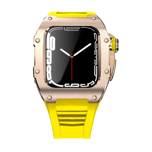 Apple Watch Case star screw Titanium Yellow strap