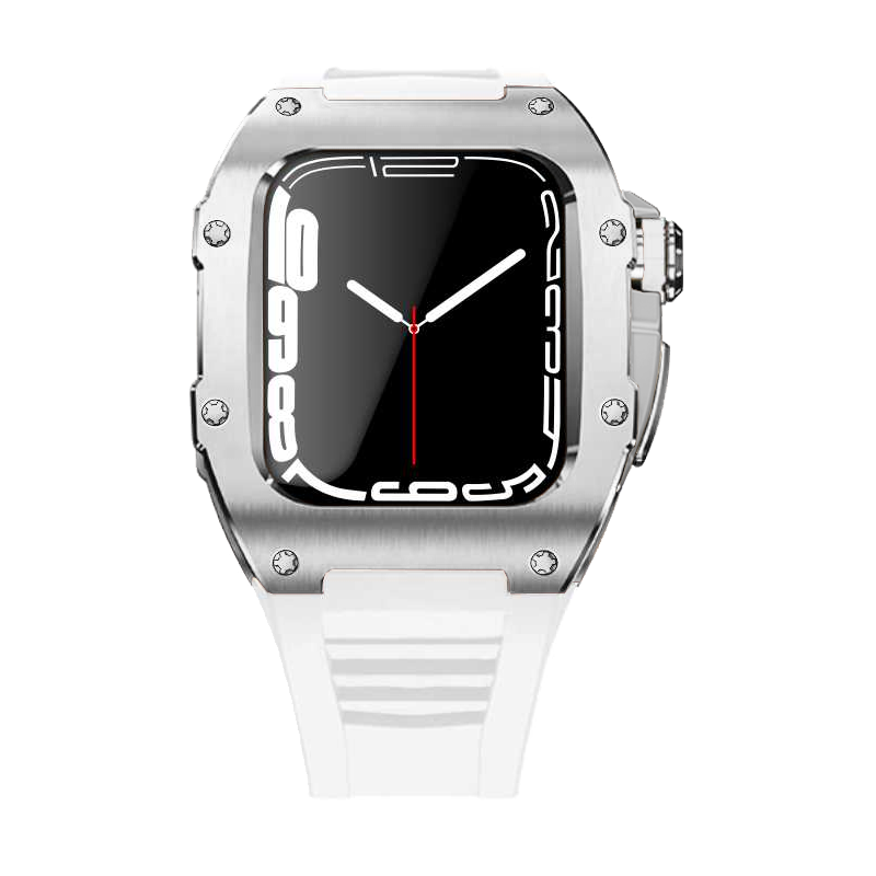 Apple Watch Case star screw Titanium white strap