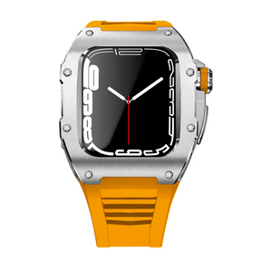 Apple Watch Case star screw Titanium Orange strap