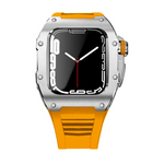 Load image into Gallery viewer, Apple Watch Case star screw Stainless steel Orange strap
