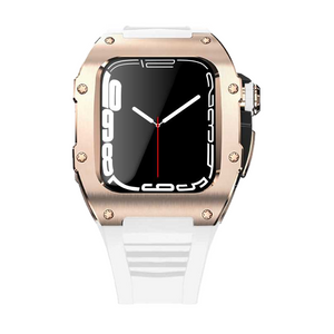 Apple Watch Case star screw Stainless steel white strap