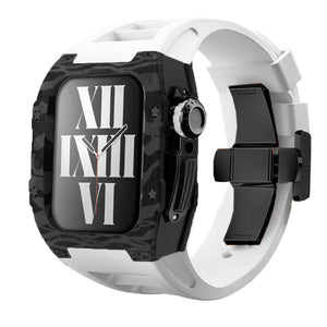 Apple Watch star screw  Case  -Carbon fibre & titanium  white