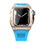 Load image into Gallery viewer, Apple Watch Case star screw Titanium Blue strap
