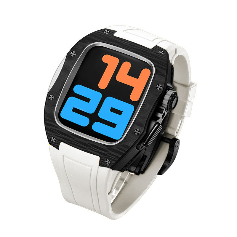 Apple Watch Case -White Titanium & carbon fibre