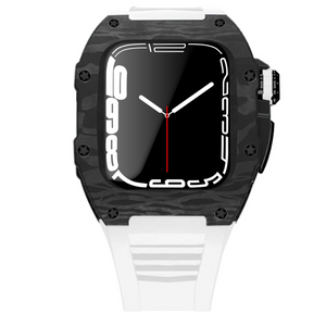 Apple Watch star screw  Case  -Carbon fibre & titanium  white