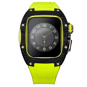 Apple Watch Case -Yellow  Titanium & carbon fibre