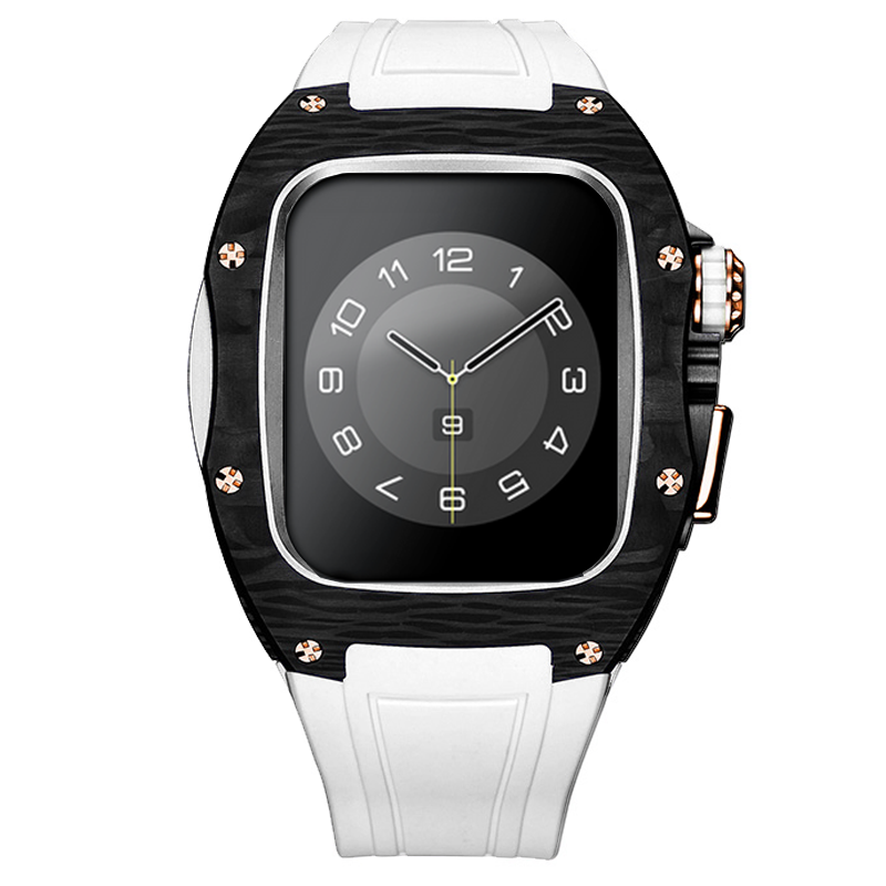 Apple Watch Case -White Titanium & carbon fibre