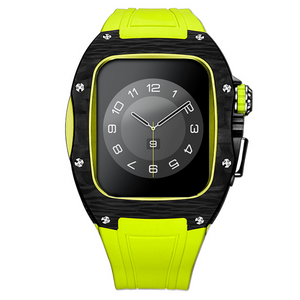 Apple Watch Case -Yellow  Titanium & carbon fibre