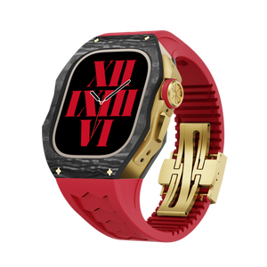 Apple Watch Case  Carbon fiber Red -ULTRA 49MM