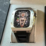 Load image into Gallery viewer, Apple Watch Case star screw Stainless steel black strap
