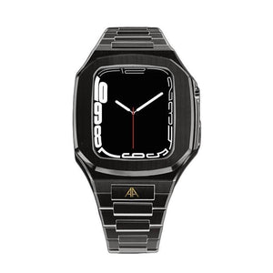 Apple Watch Case Series 7 Black Metal Bracelet - ZIVRRI.COM