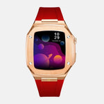 Load image into Gallery viewer, Apple Watch Case -18K Rose Gold silicone strap - ZIVRRI.COM
