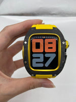Load image into Gallery viewer, Apple Watch Case -Yellow  Titanium &amp; carbon fibre - ZIVRRI.COM
