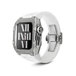 Load image into Gallery viewer, Apple Watch Case White  Titanium diamonds
